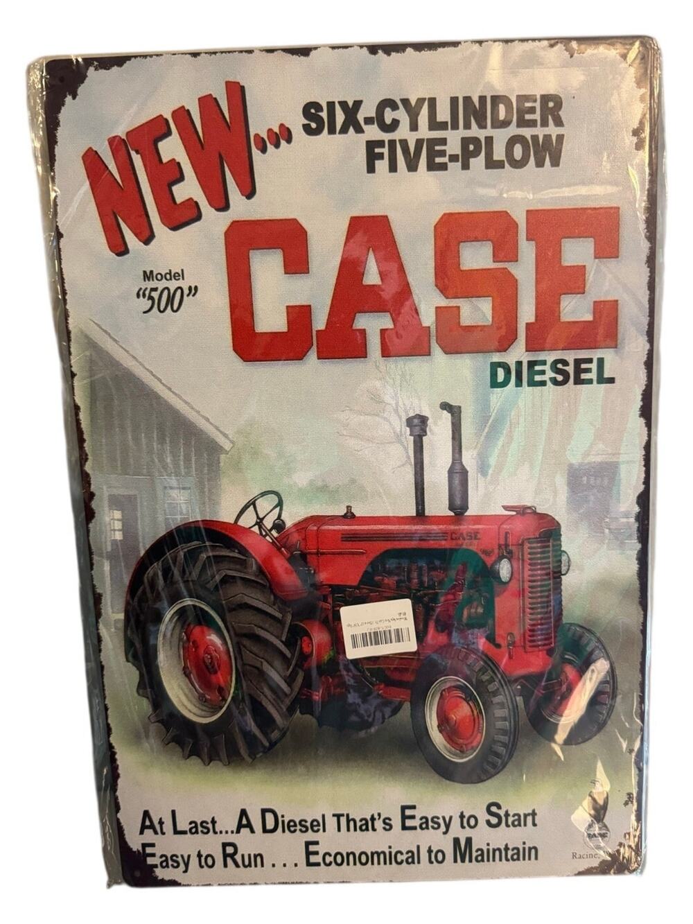 Case 6 Cylinder 5 Plow Diesel Tractor Metal Tin Sign 12x18 Reproduction Decor